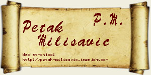 Petak Milisavić vizit kartica